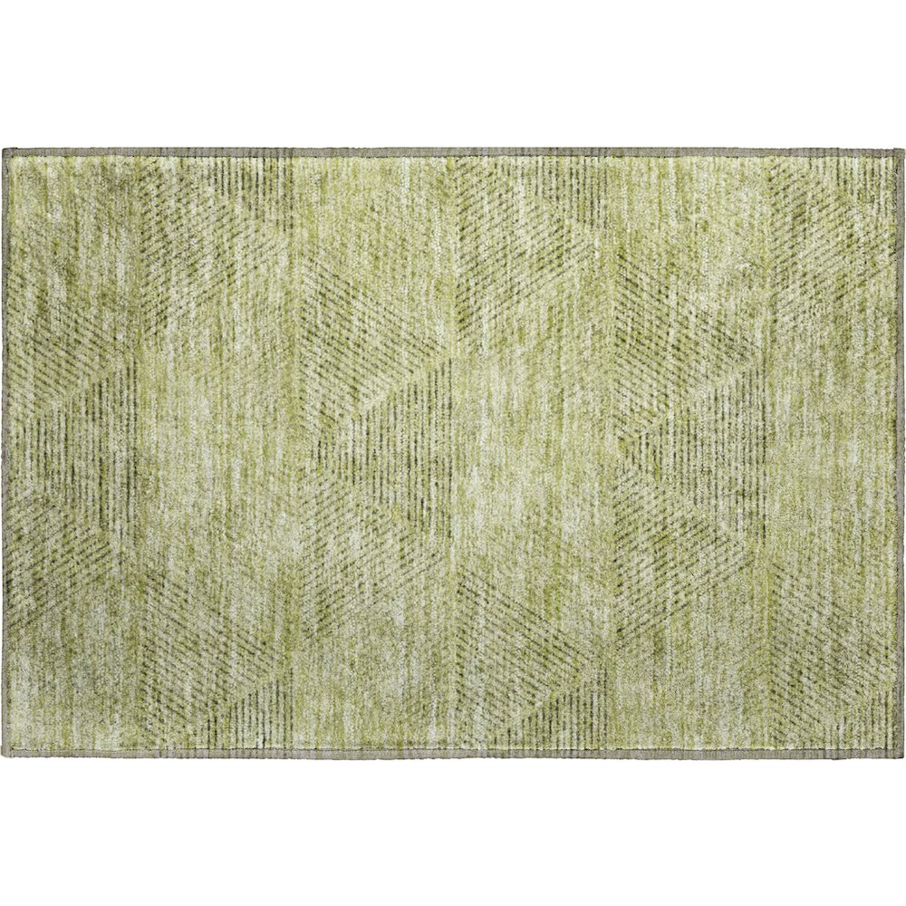 Premium Machine Washable Mayfield AMF777 Aloe 1'8" x 2'6" Rug. Picture 1