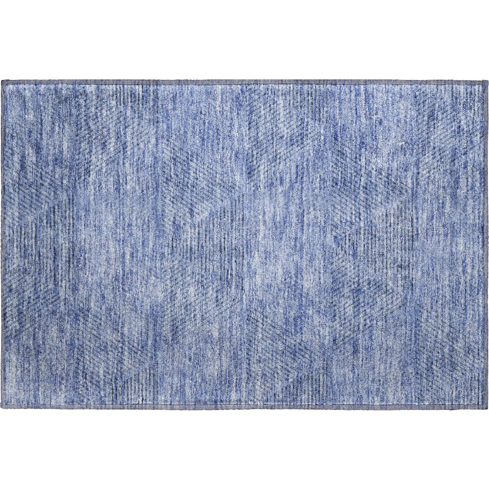 Premium Machine Washable Mayfield AMF777 Blue 1'8" x 2'6" Rug. Picture 1