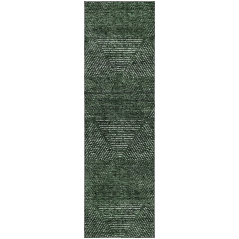 Premium Machine Washable Mayfield AMF777 Fern 2'3" x 7'6" Runner Rug. Picture 1
