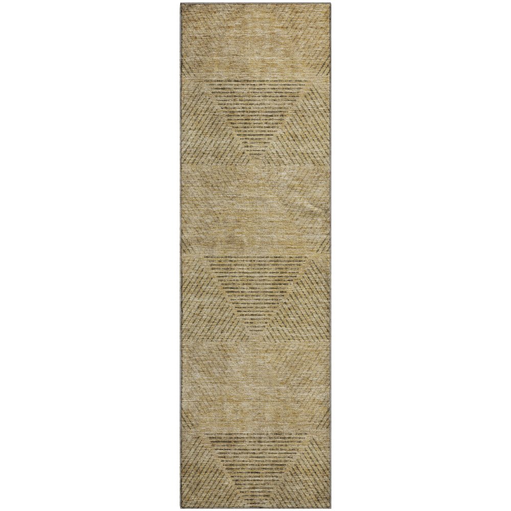 Premium Machine Washable Mayfield AMF777 Wheat 2'3" x 7'6" Runner Rug. Picture 1