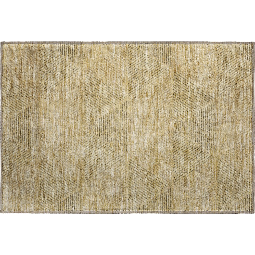 Premium Machine Washable Mayfield AMF777 Wheat 1'8" x 2'6" Rug. Picture 1