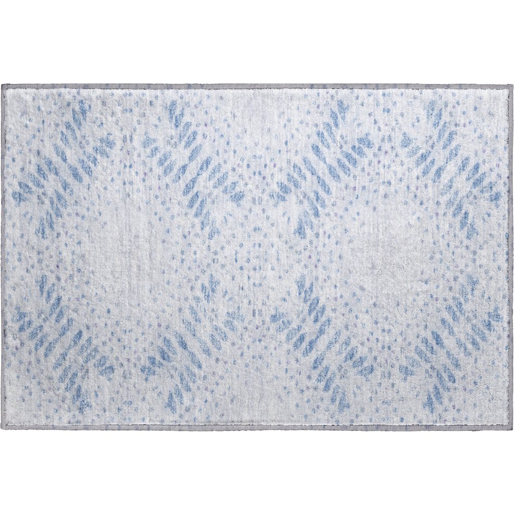 Premium Machine Washable Mayfield AMF778 Blue 1'8" x 2'6" Rug. Picture 1