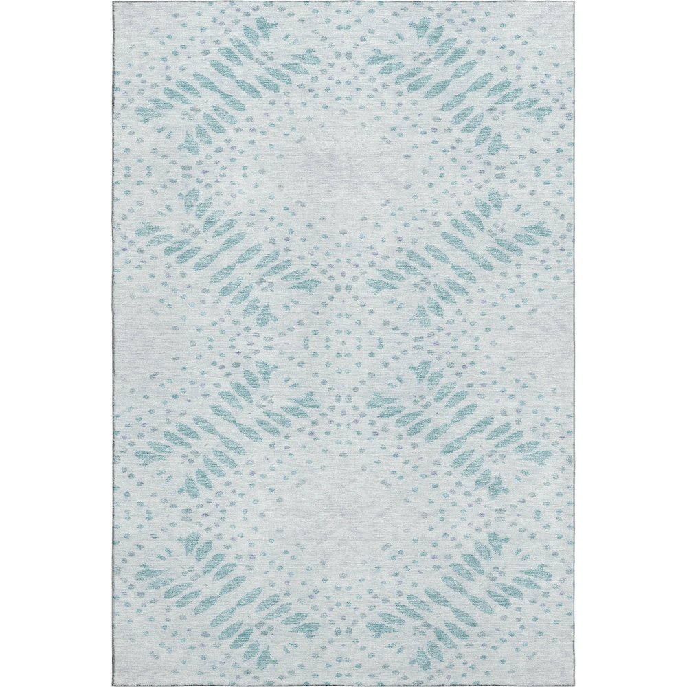 Premium Machine Washable Mayfield AMF778 Teal 2'6" x 3'10" Rug. Picture 1