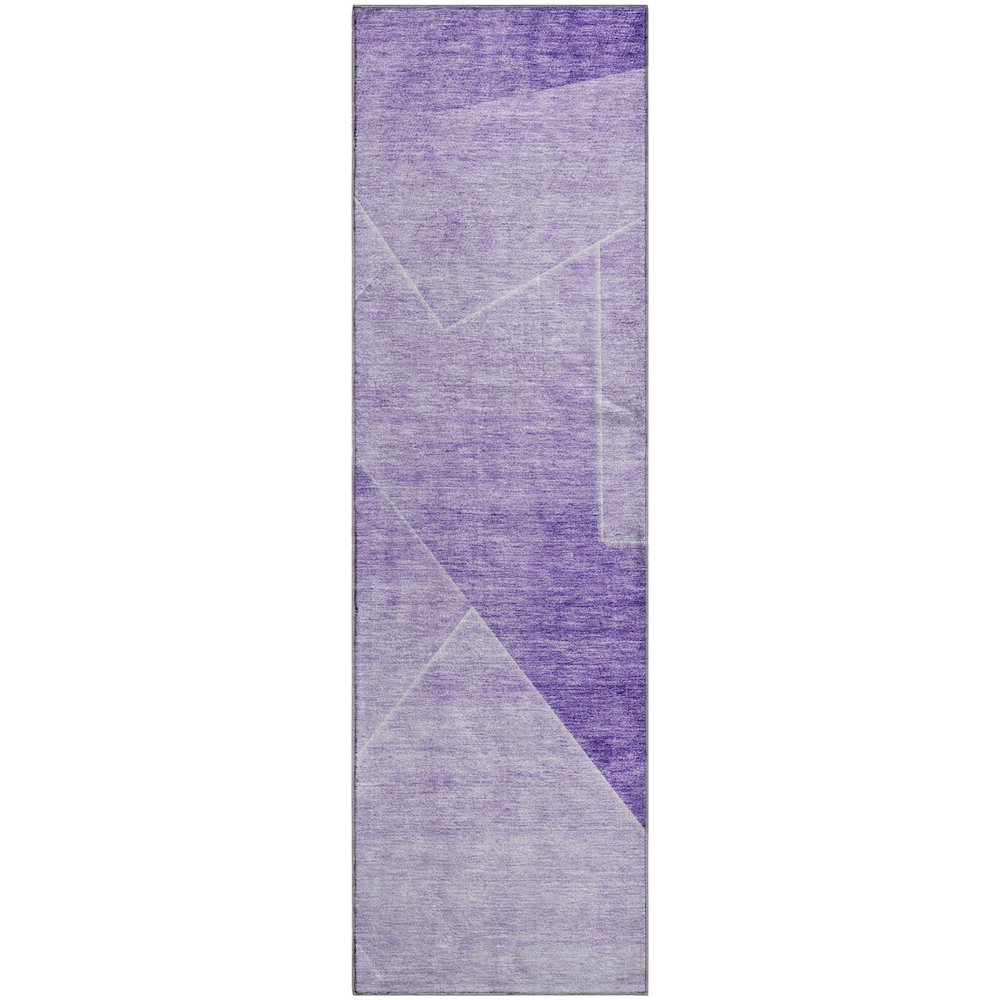 Premium Machine Washable Mayfield AMF779 Purple 2'3" x 7'6" Runner Rug. Picture 1