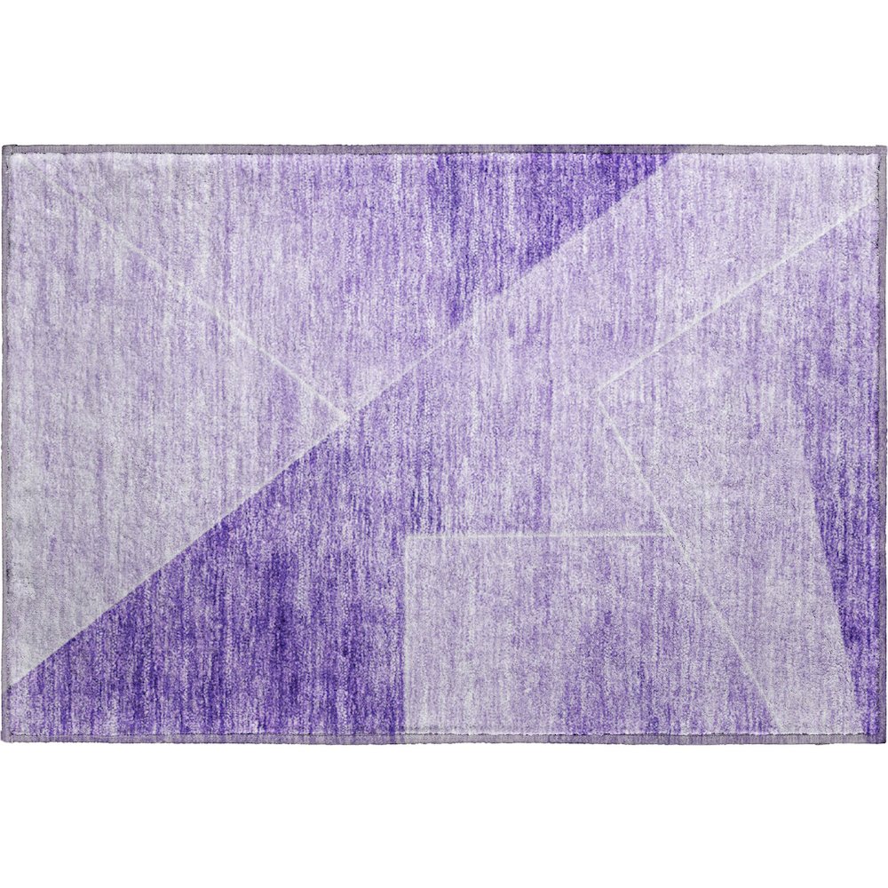 Premium Machine Washable Mayfield AMF779 Purple 1'8" x 2'6" Rug. Picture 1