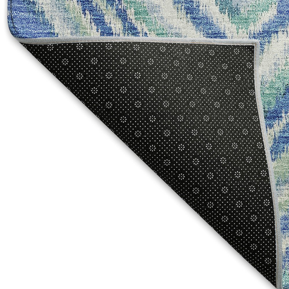 Premium Machine Washable Mayfield AMF780 Blue 1'8" x 2'6" Rug. Picture 2