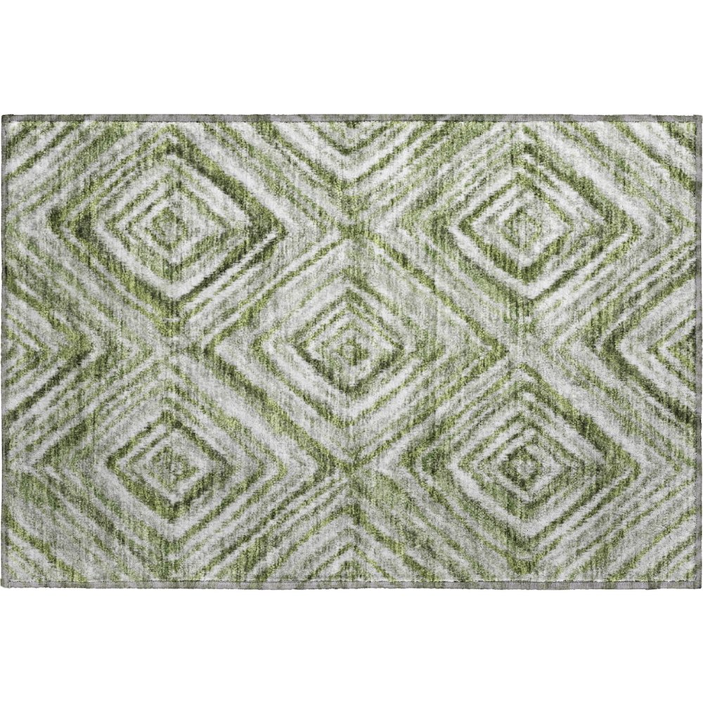 Premium Machine Washable Mayfield AMF781 Aloe 1'8" x 2'6" Rug. Picture 1