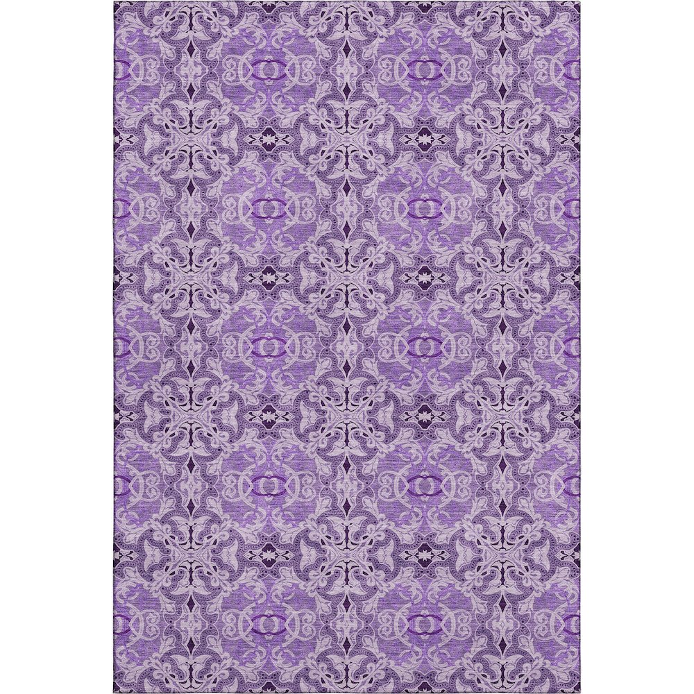Premium Machine Washable Mayfield AMF783 Purple 2'6" x 3'10" Rug. Picture 1