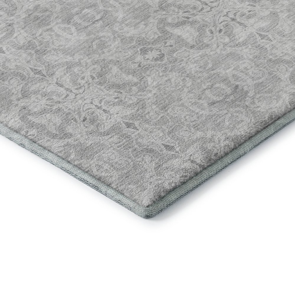 Premium Machine Washable Mayfield AMF784 Silver 1'8" x 2'6" Rug. Picture 3