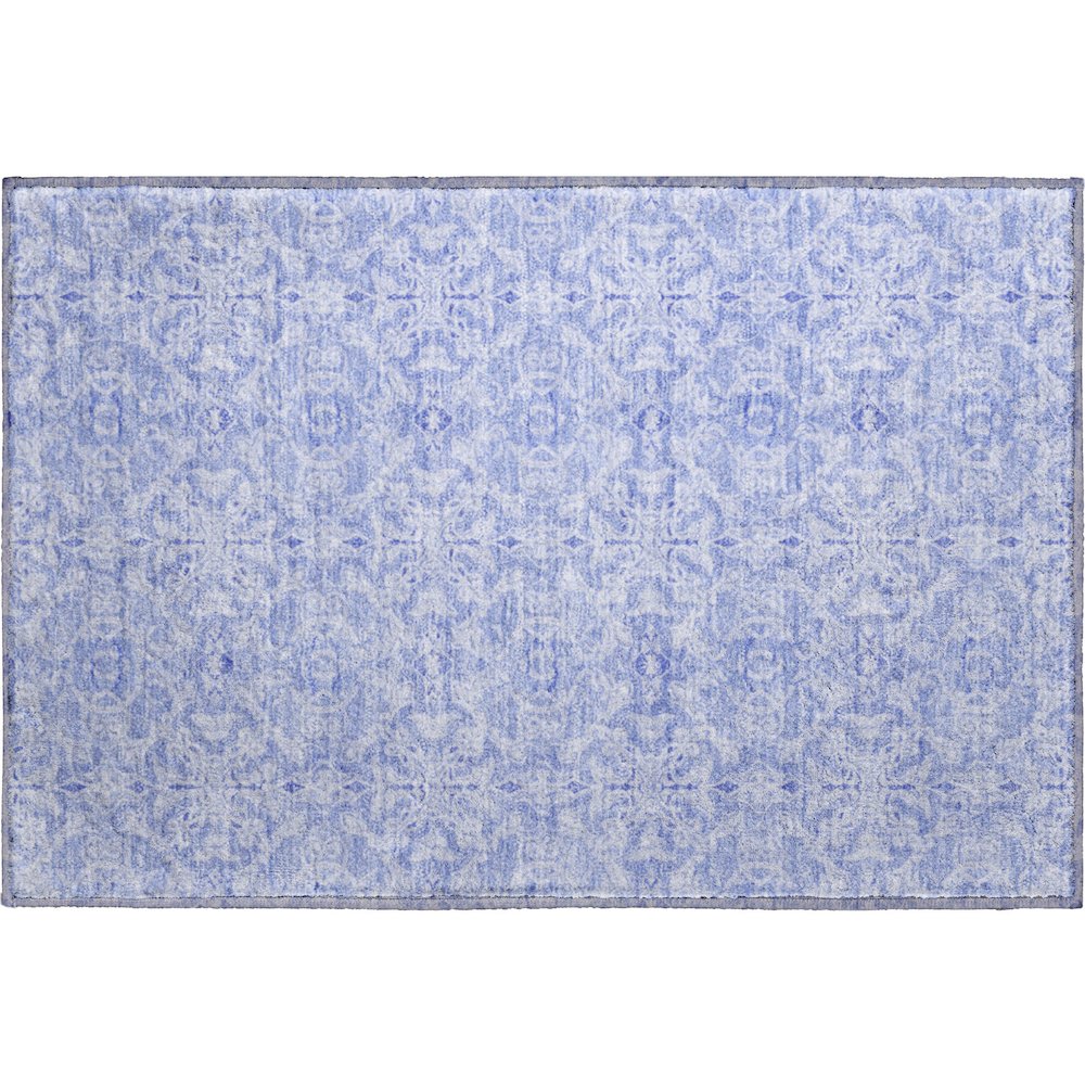 Premium Machine Washable Mayfield AMF784 Sky 1'8" x 2'6" Rug. Picture 1