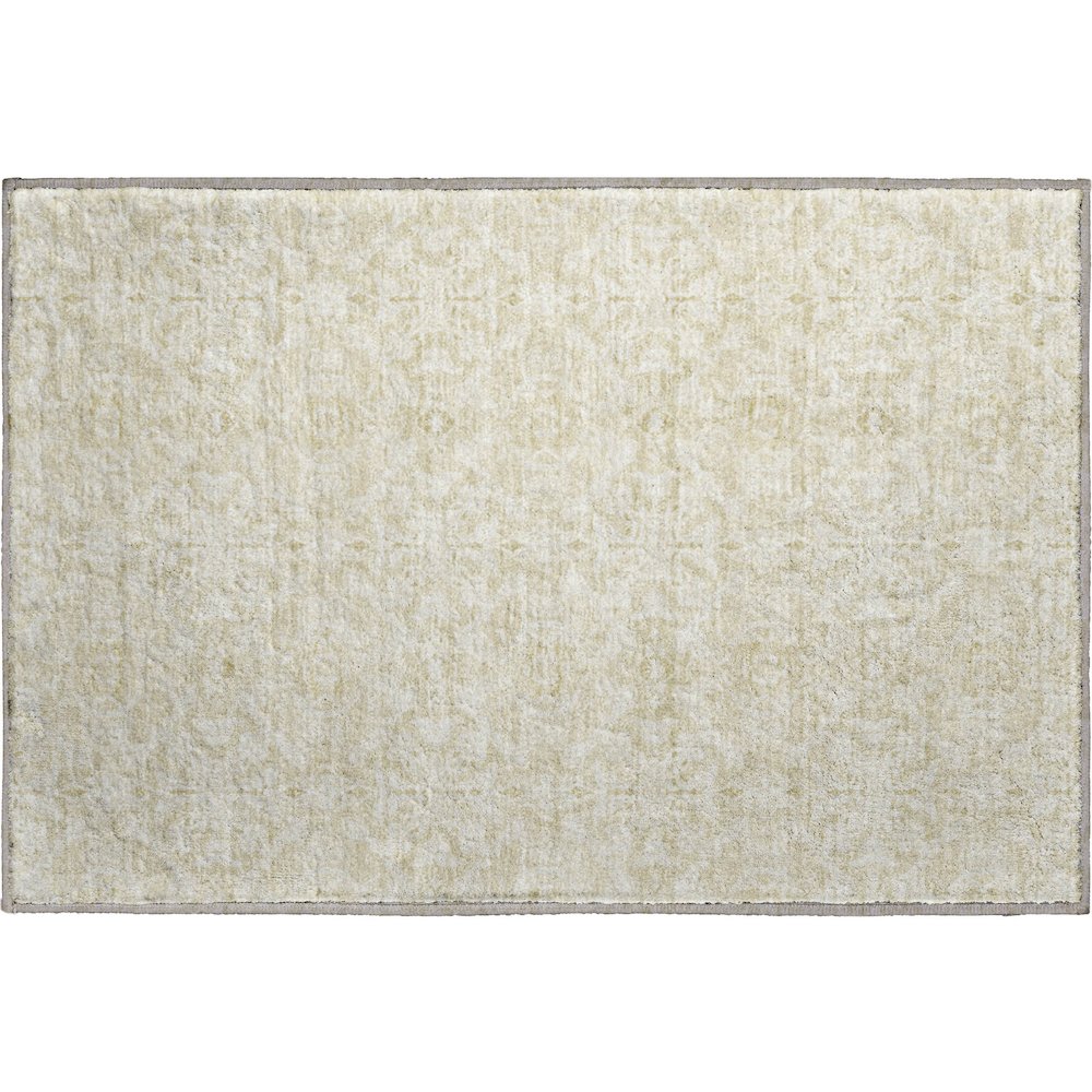 Premium Machine Washable Mayfield AMF784 Tan 1'8" x 2'6" Rug. Picture 1