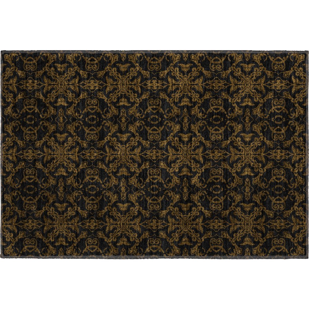 Premium Machine Washable Mayfield AMF785 Brown 1'8" x 2'6" Rug. Picture 1