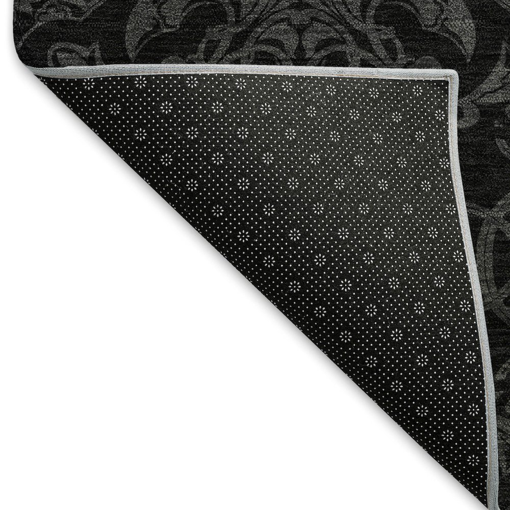 Premium Machine Washable Mayfield AMF785 Gray 1'8" x 2'6" Rug. Picture 2