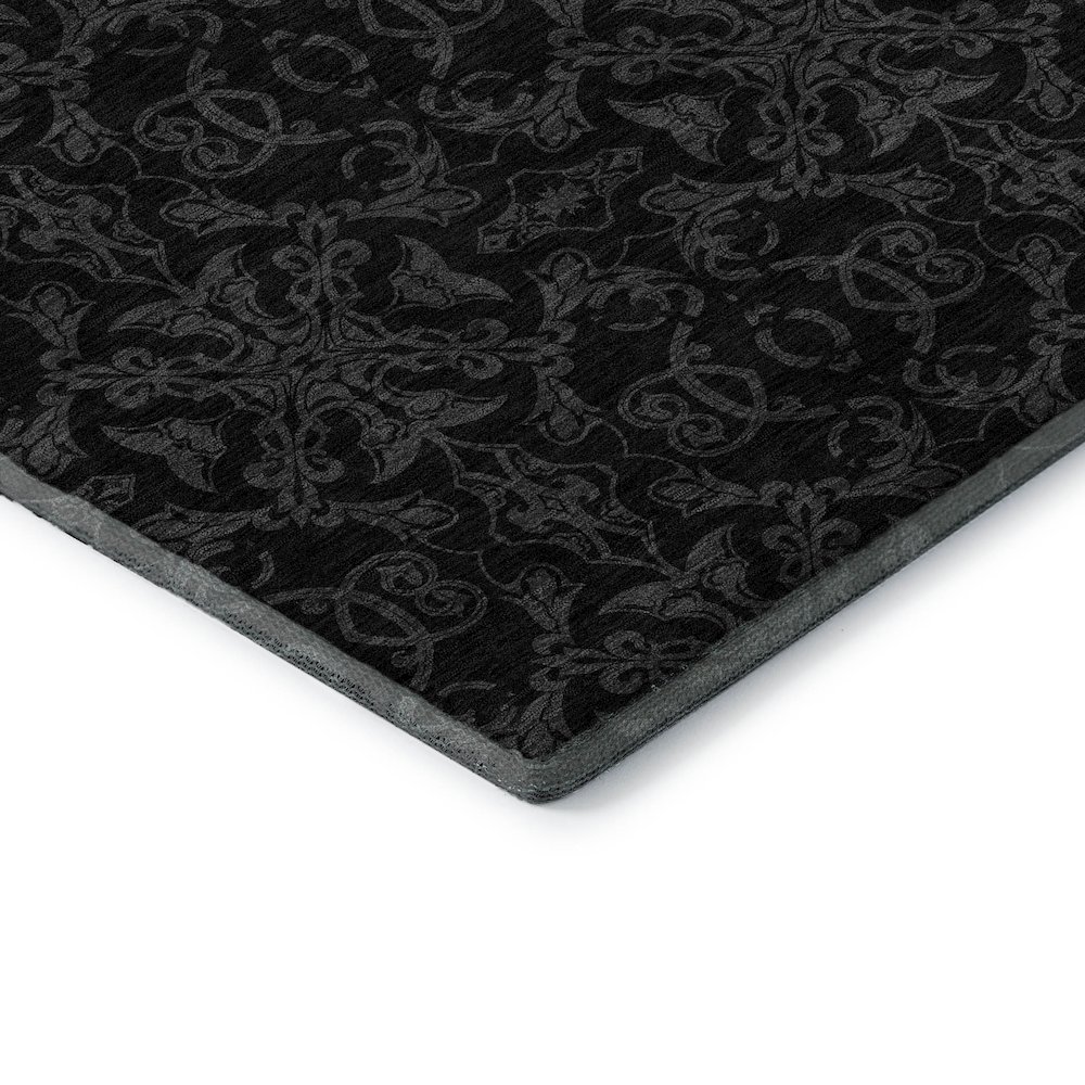 Premium Machine Washable Mayfield AMF785 Gray 1'8" x 2'6" Rug. Picture 3