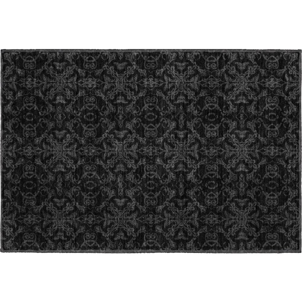 Premium Machine Washable Mayfield AMF785 Gray 1'8" x 2'6" Rug. Picture 1