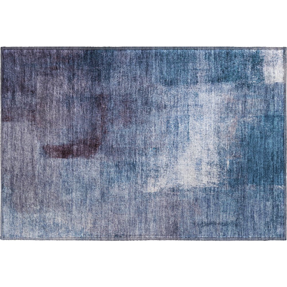 Premium Machine Washable Mayfield AMF787 Navy 1'8" x 2'6" Rug. Picture 1