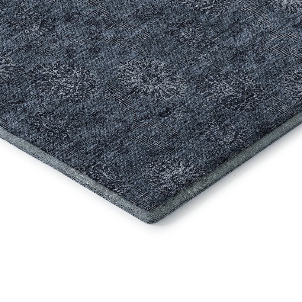 Premium Machine Washable Mayfield AMF788 Blue 1'8" x 2'6" Rug. Picture 3