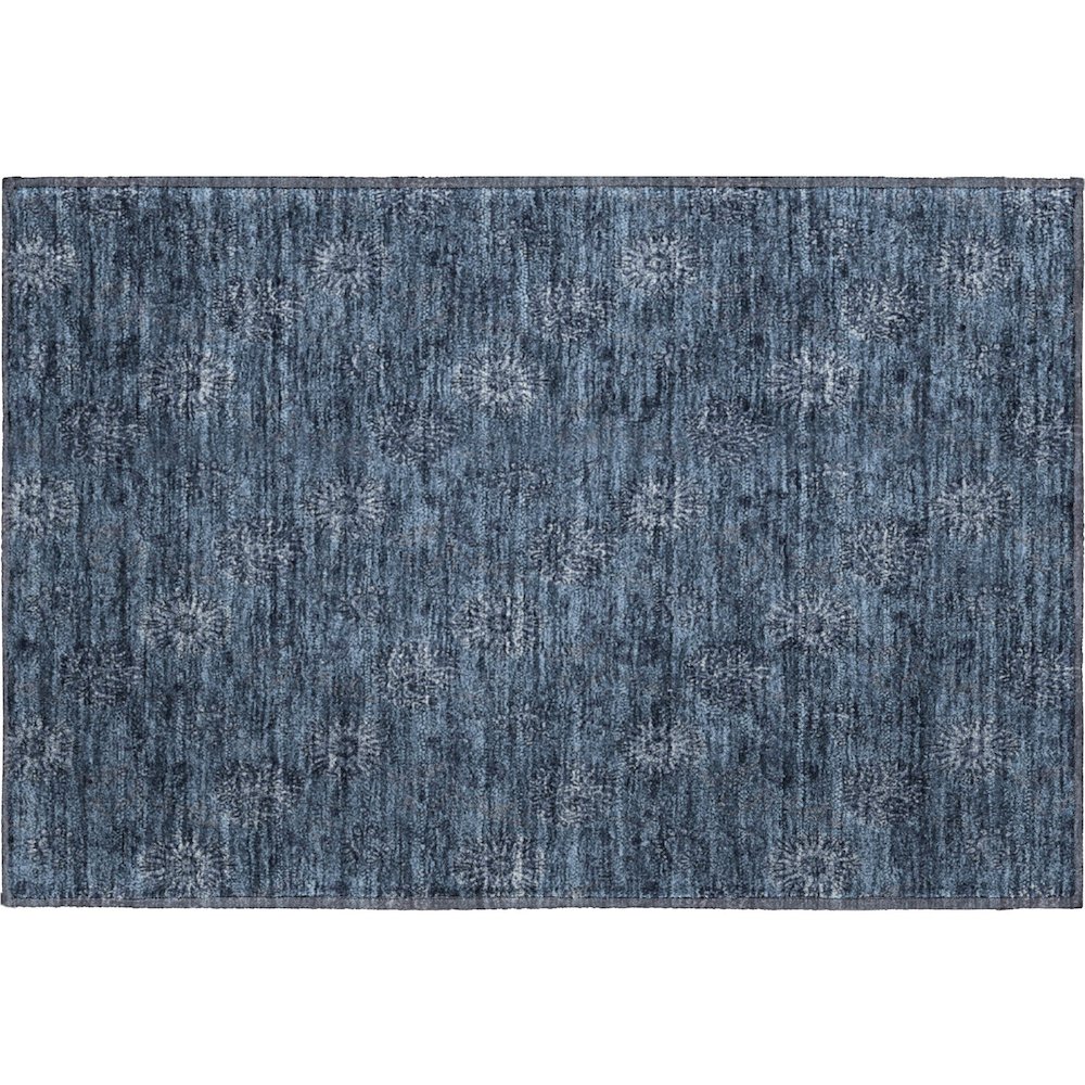 Premium Machine Washable Mayfield AMF788 Blue 1'8" x 2'6" Rug. Picture 1