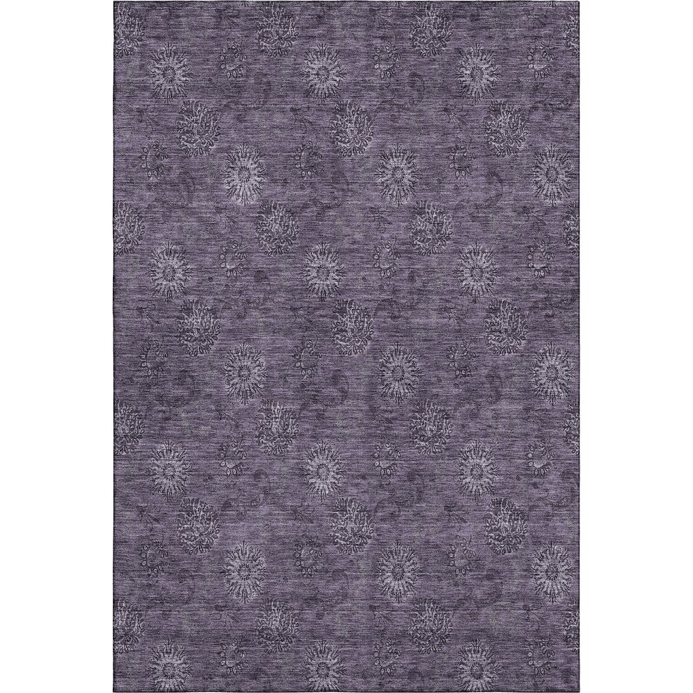 Premium Machine Washable Mayfield AMF788 Eggplant 2'6" x 3'10" Rug. Picture 1