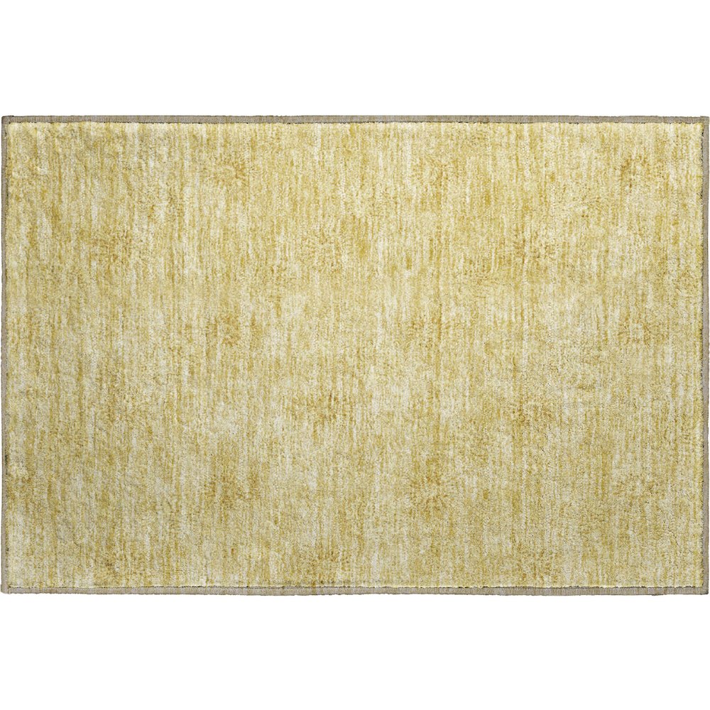 Premium Machine Washable Mayfield AMF789 Gold 1'8" x 2'6" Rug. Picture 1