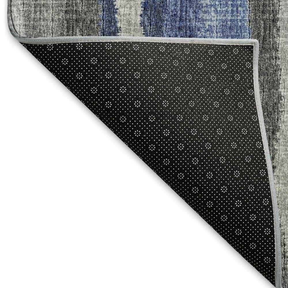 Premium Machine Washable Mayfield  Blue 1'8" x 2'6" Rug. Picture 2