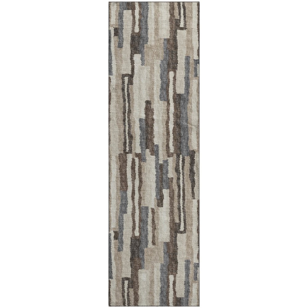 Premium Machine Washable Mayfield  Earth 2'3" x 7'6" Runner Rug. Picture 1