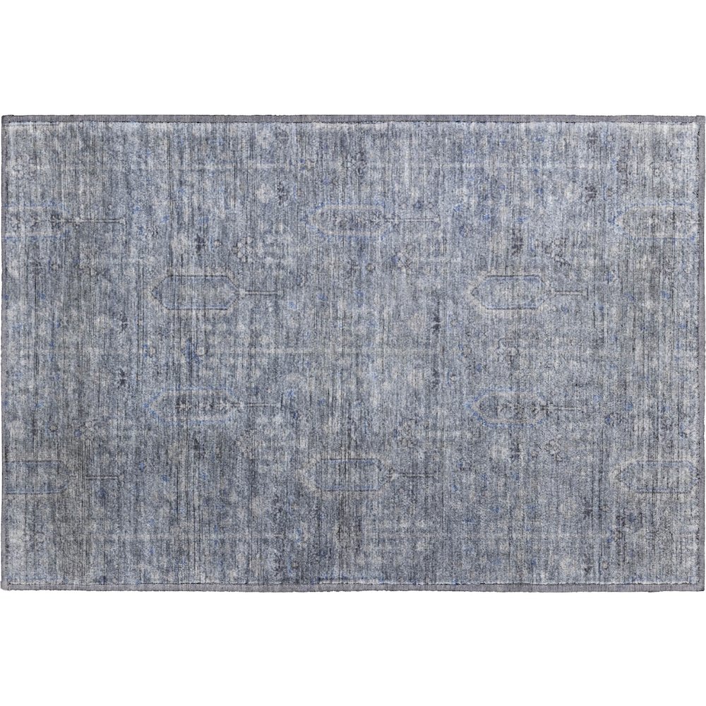Premium Machine Washable Mayfield AMF790 Blue 1'8" x 2'6" Rug. Picture 1