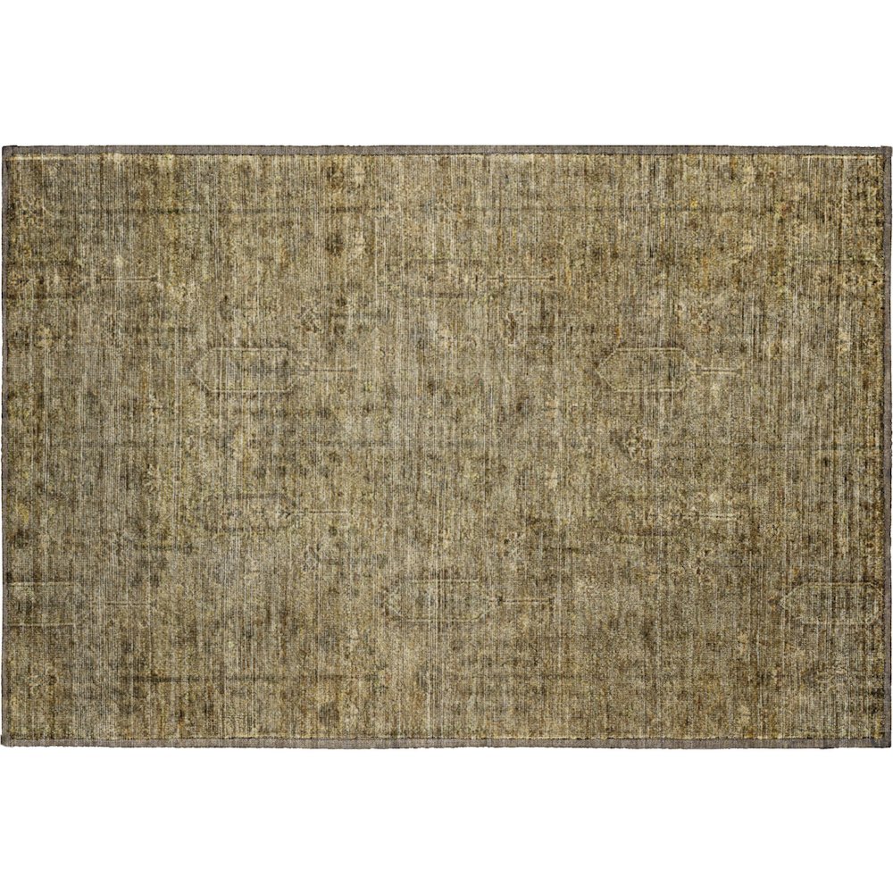 Premium Machine Washable Mayfield AMF790 Brown 1'8" x 2'6" Rug. Picture 1