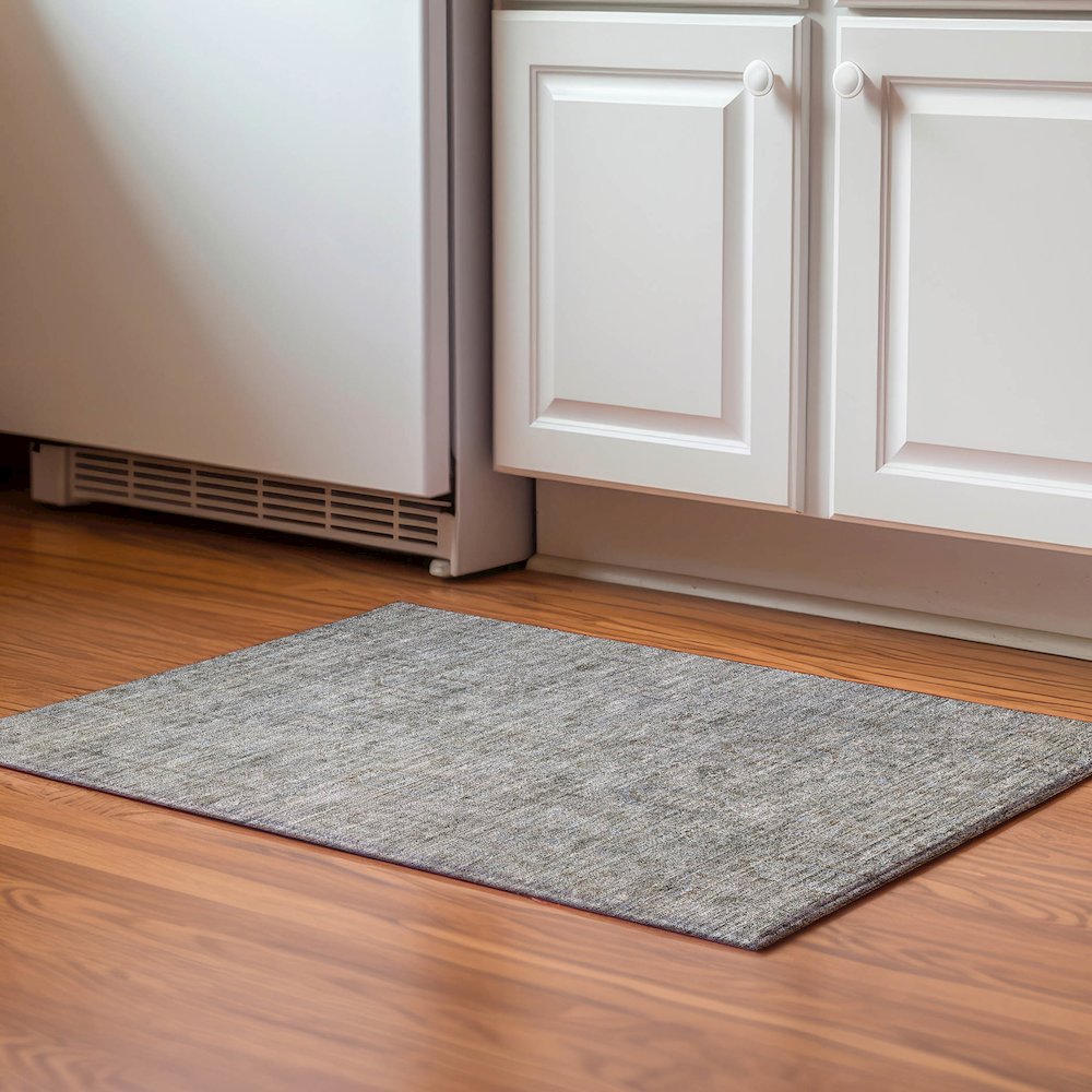 Premium Machine Washable Mayfield AMF790 Granite 1'8" x 2'6" Rug. Picture 5