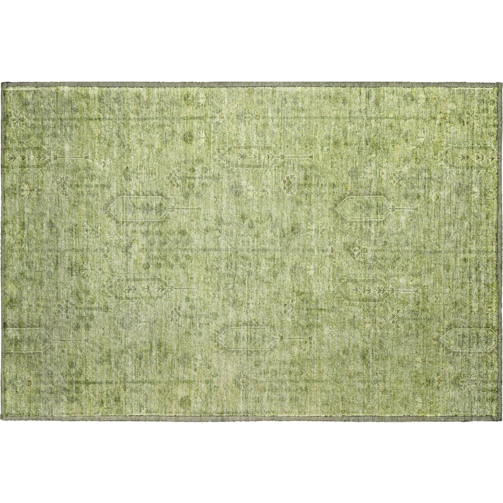 Premium Machine Washable Mayfield AMF790 Sage 1'8" x 2'6" Rug. Picture 1