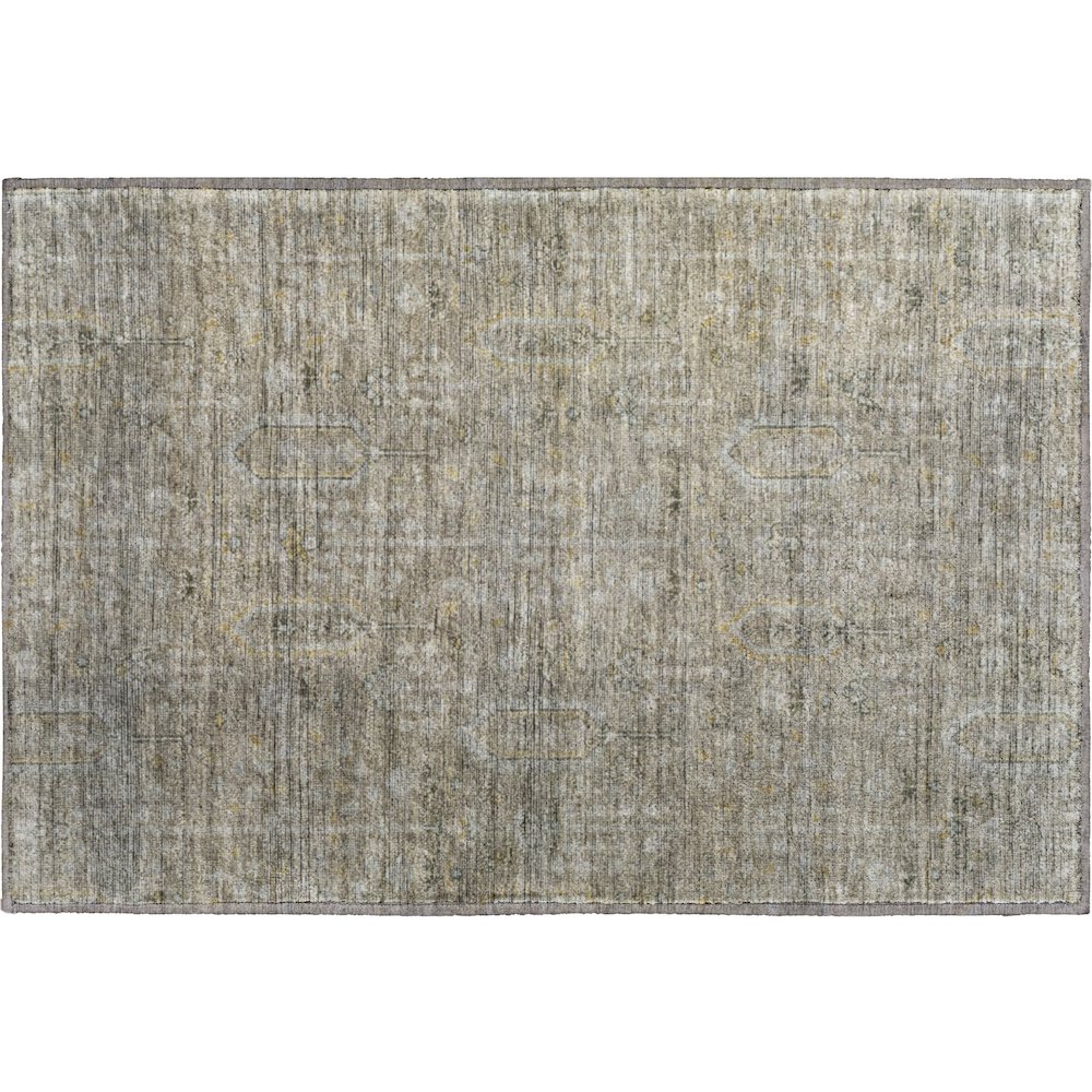 Premium Machine Washable Mayfield AMF790 Taupe 1'8" x 2'6" Rug. Picture 1