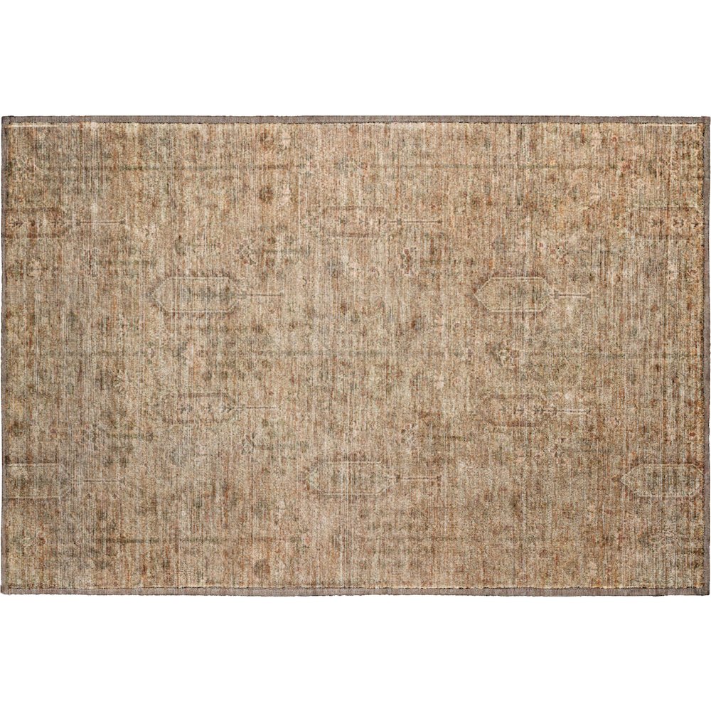 Premium Machine Washable Mayfield AMF790 Terracotta 1'8" x 2'6" Rug. Picture 1