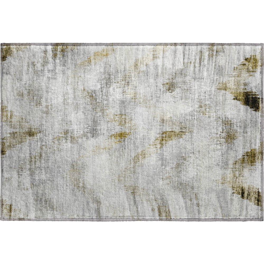 Premium Machine Washable Mayfield AMF791 Taupe 1'8" x 2'6" Rug. Picture 1