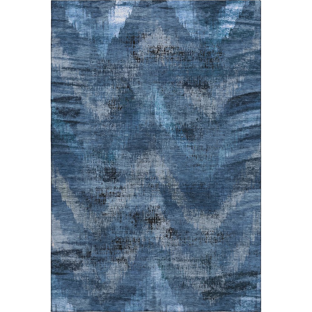 Premium Machine Washable Mayfield AMF792 Blue 2'6" x 3'10" Rug. Picture 1