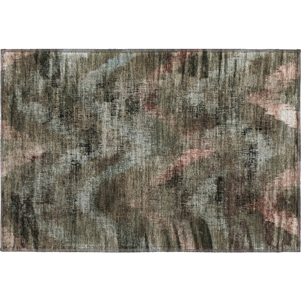 Premium Machine Washable Mayfield AMF792 Brown 1'8" x 2'6" Rug. Picture 1