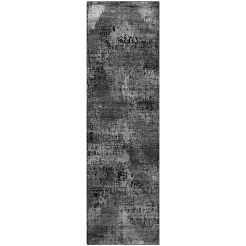 Premium Machine Washable Mayfield AMF792 Gray 2'3" x 7'6" Runner Rug. Picture 1