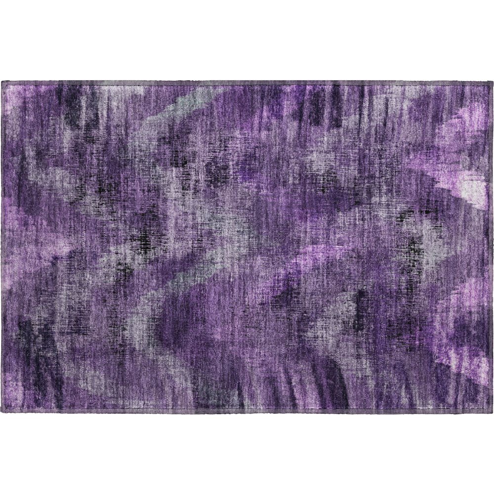Premium Machine Washable Mayfield AMF792 Purple 1'8" x 2'6" Rug. Picture 1