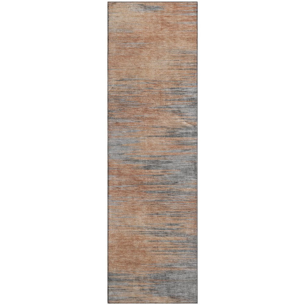 Premium Machine Washable Mayfield AMF793 Salmon 2'3" x 7'6" Runner Rug. Picture 1