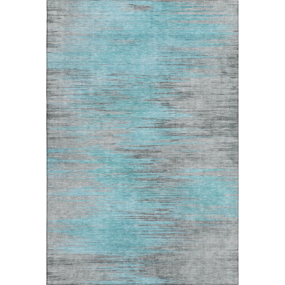 Premium Machine Washable Mayfield AMF793 Teal 2'6" x 3'10" Rug. Picture 1