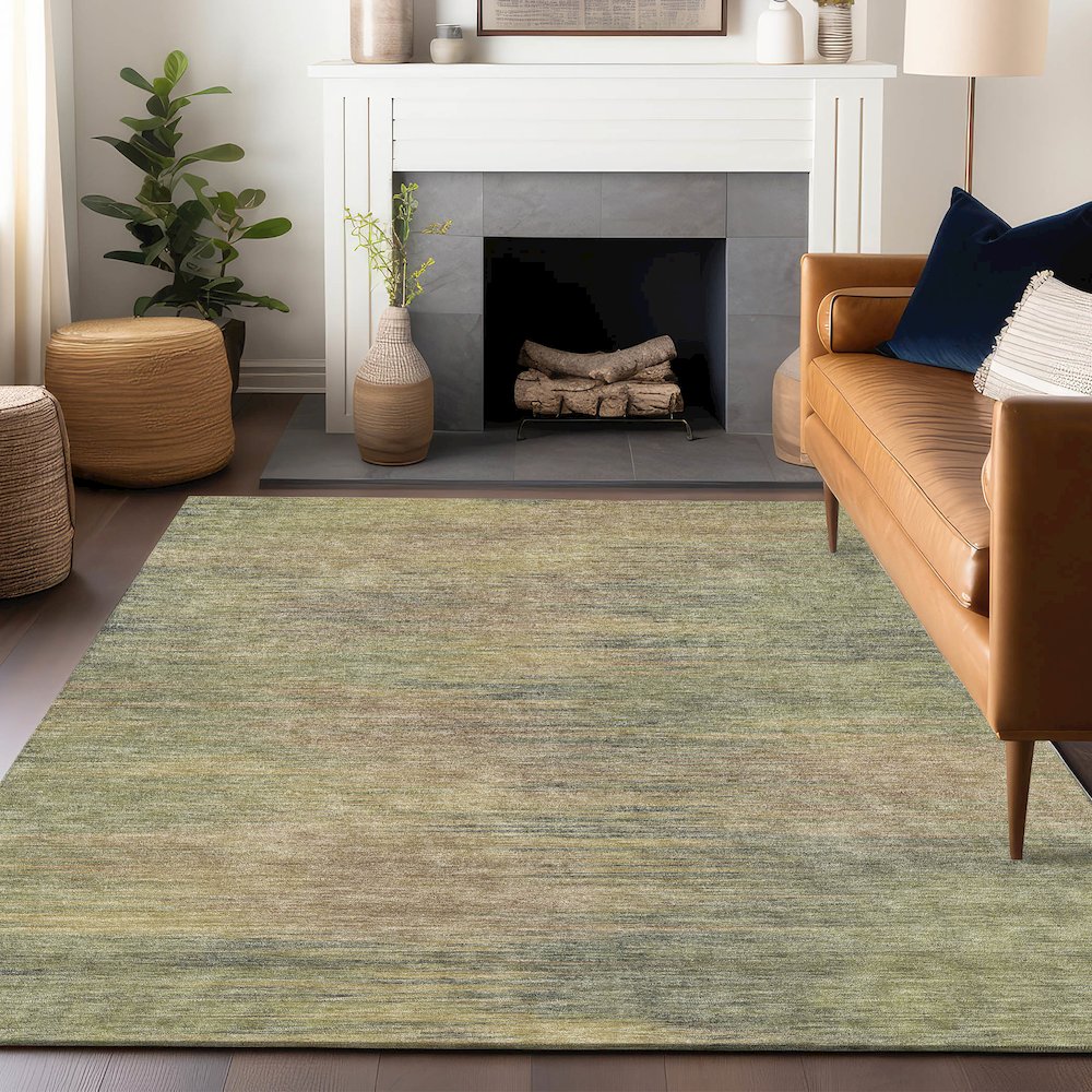 Premium Machine Washable Mayfield AMF794 Aloe 2'6" x 3'10" Rug. Picture 6
