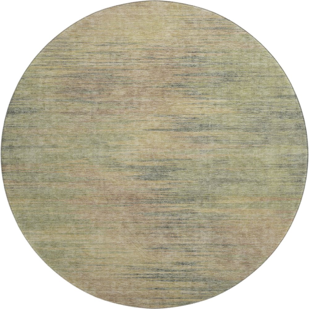 Premium Machine Washable Mayfield AMF794 Aloe 8' x 8' Round Rug. Picture 1
