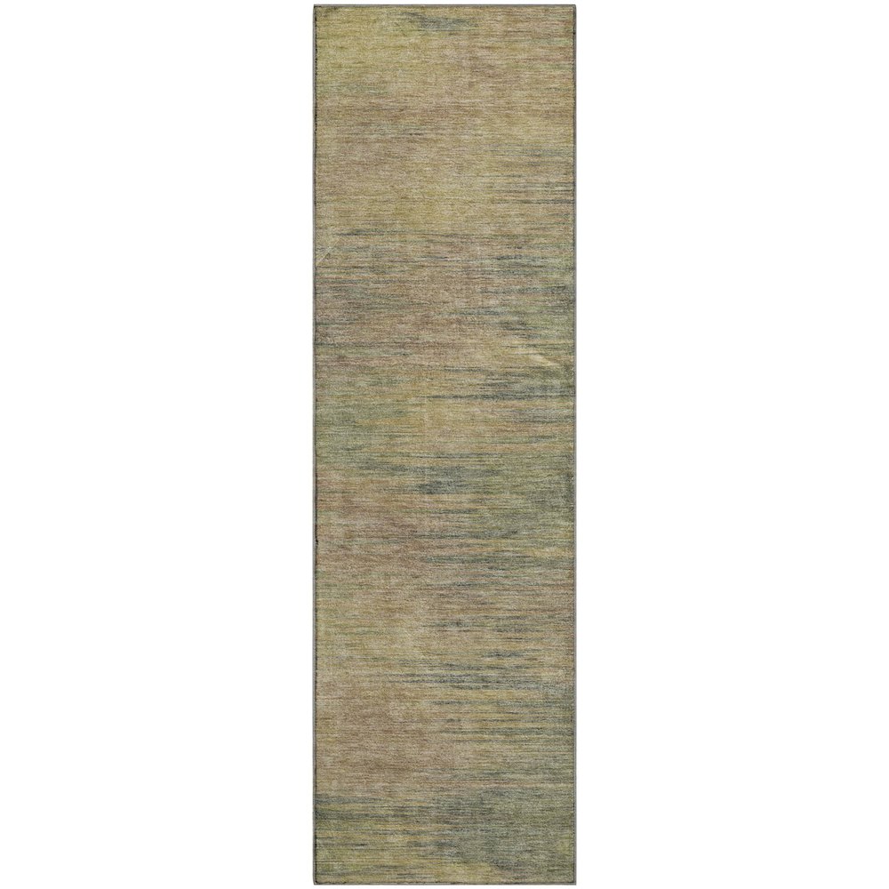 Premium Machine Washable Mayfield AMF794 Aloe 2'3" x 7'6" Runner Rug. Picture 1