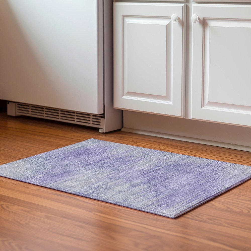 Premium Machine Washable Mayfield AMF794 Plum 1'8" x 2'6" Rug. Picture 5