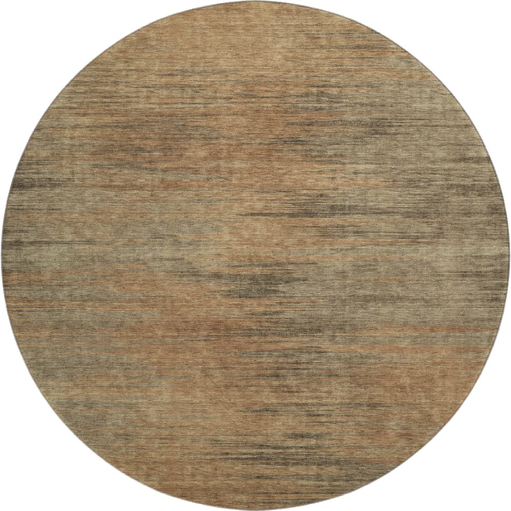 Premium Machine Washable Mayfield AMF794 Terracotta 8' x 8' Round Rug. Picture 1