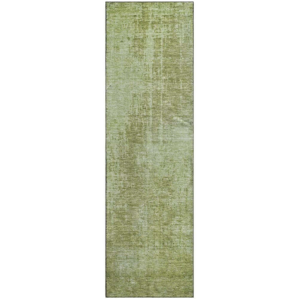 Premium Machine Washable Mayfield AMF796 Sage 2'3" x 7'6" Runner Rug. Picture 1