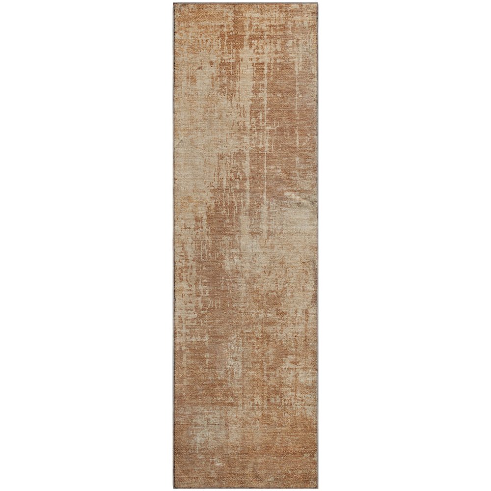 Premium Machine Washable Mayfield AMF796 Terracotta 2'3" x 7'6" Runner Rug. Picture 1