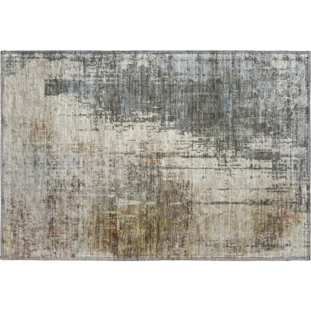 Premium Machine Washable Mayfield AMF797 Beige 1'8" x 2'6" Rug. Picture 1