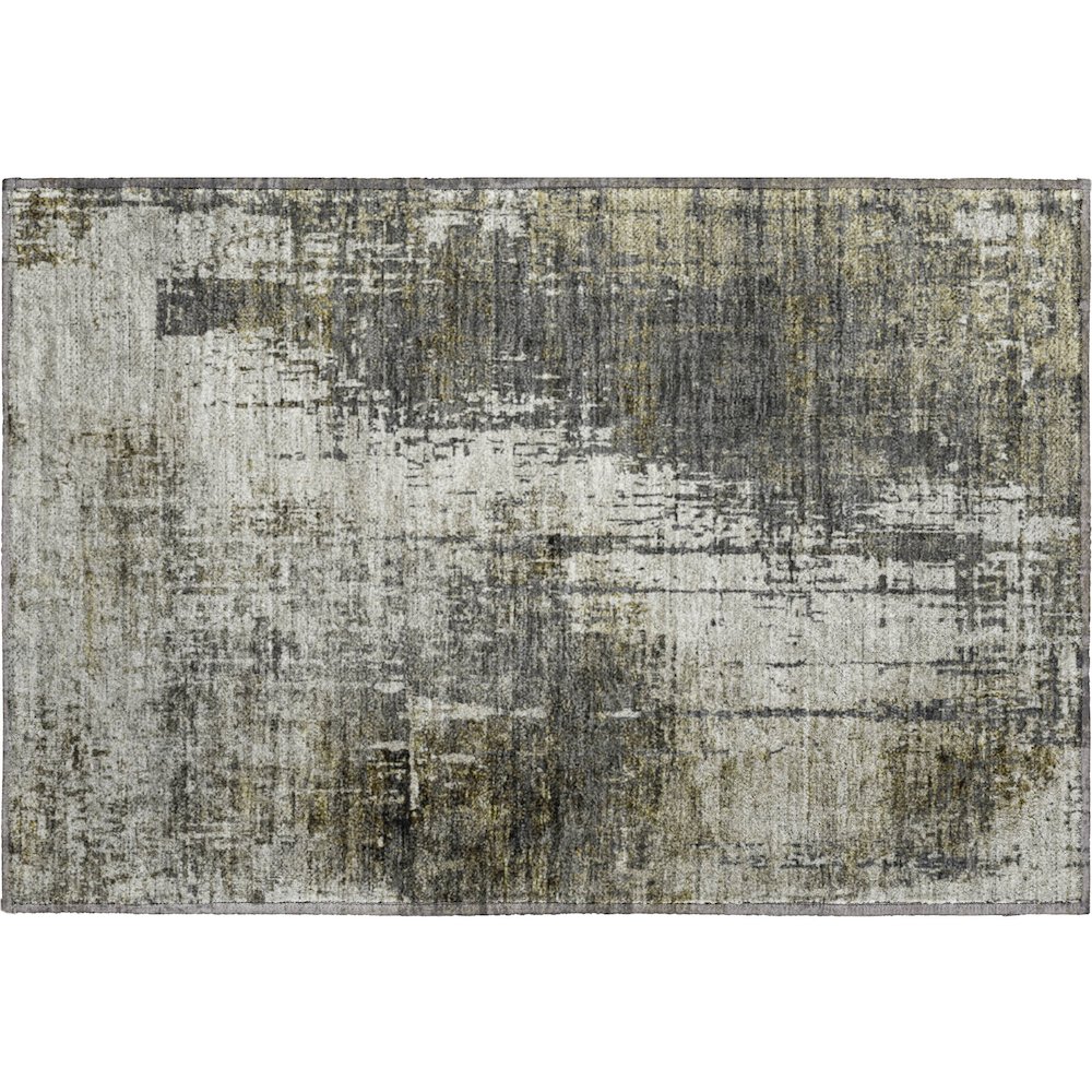 Premium Machine Washable Mayfield AMF797 Taupe 1'8" x 2'6" Rug. Picture 1