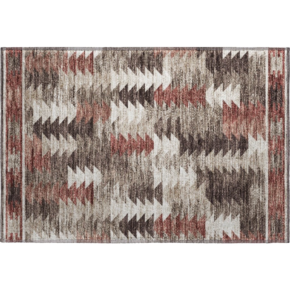 Premium Machine Washable Mayfield AMF798 Chocolate 1'8" x 2'6" Rug. Picture 1