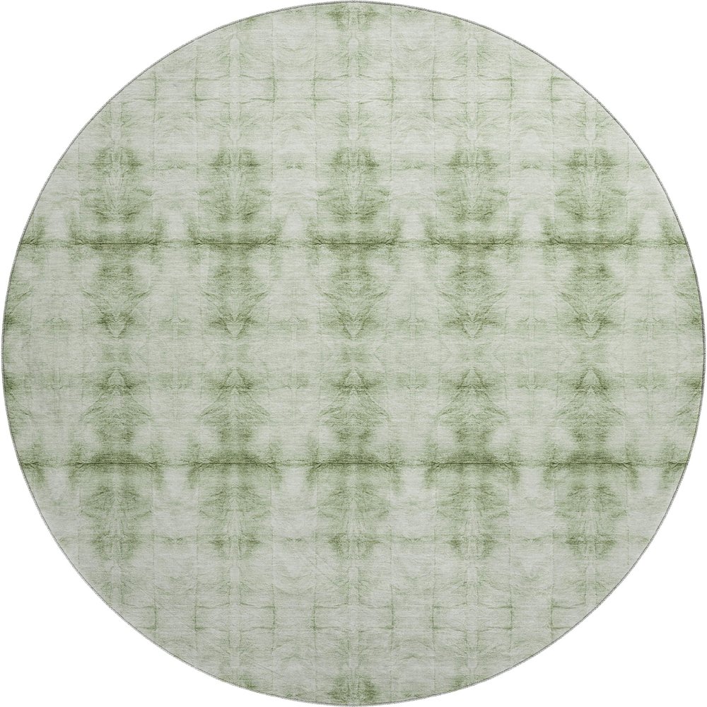 Premium Machine Washable Mayfield AMF799 Sage 8' x 8' Round Rug. Picture 1